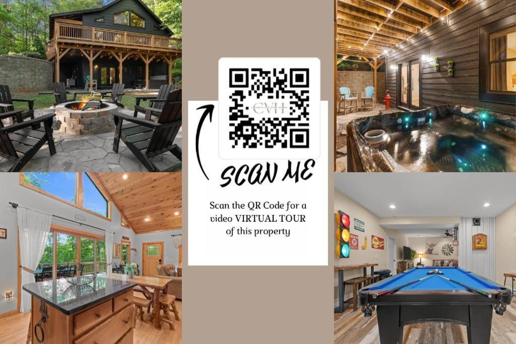 Lux Mtn Cabin - Hot Tub, Fire Pit, Game Room Franklin Exterior foto