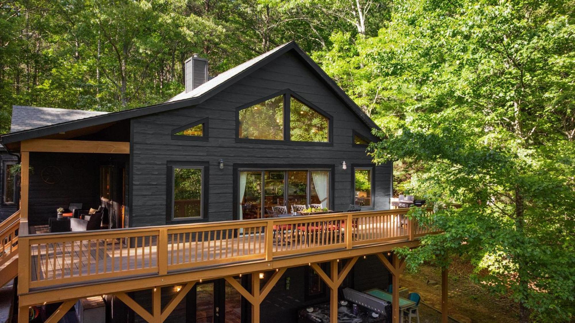 Lux Mtn Cabin - Hot Tub, Fire Pit, Game Room Franklin Exterior foto
